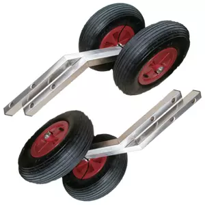 Транцевые колеса быстросъемные, 150 кг нержавеющая сталь, надувное дно - НДНД, диаметр колеса 330 мм